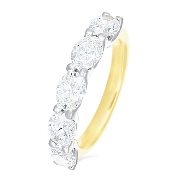 Grand Oval Diamond Five-Stone Ring